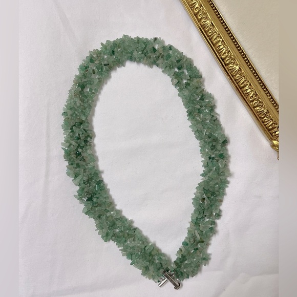 Necklace-Avertine nugget, NWOT, shades of green, 18”, 925 clasp, weighted 2.7 oz - Picture 10 of 14